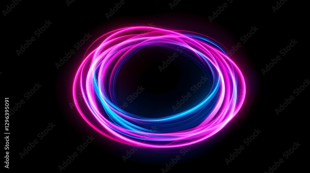 Abstract light painting background with neon pink and blue lines on a black canvas, creating dynamic patterns Abstract light painting background with neon pink and blue lines on a black canvas, creating dynamic patterns