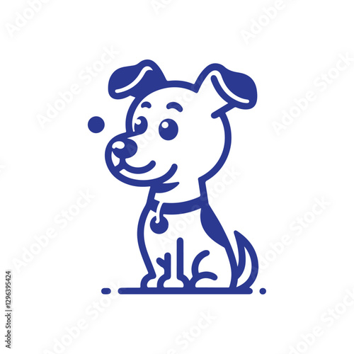 Artistic doodle of a dog in hand-drawn style, capturing the expressive details of a canine in sketch form.