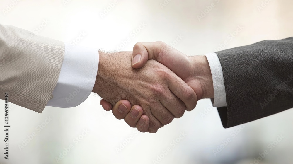 Strong Handshake, Symbol of Business Partnership and Agreement Strong Handshake, Symbol of Business Partnership and Agreement