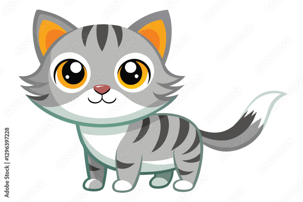 Cute cat vector on white background Cute cat vector on white background