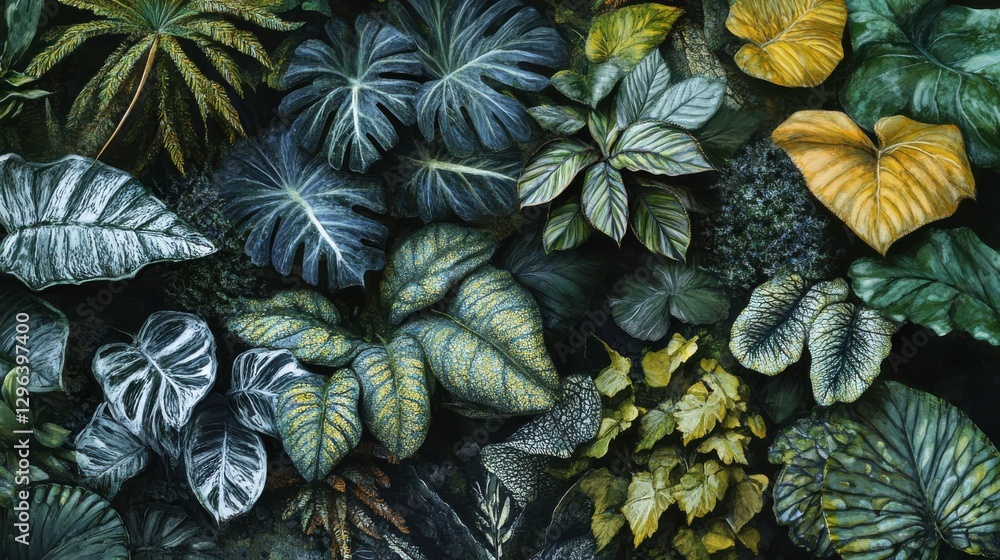 Obraz premium Serene Garden Textures with Vibrant Colors and Light
