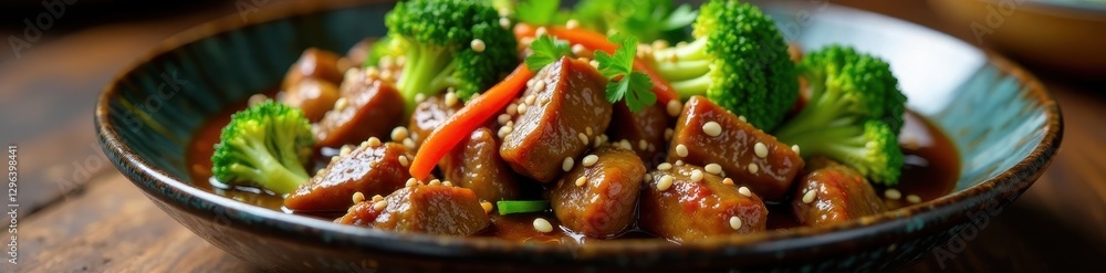 Beef and broccoli with oyster sauce, sesame seeds, ingredients, broccoli Beef and broccoli with oyster sauce, sesame seeds, ingredients, broccoli