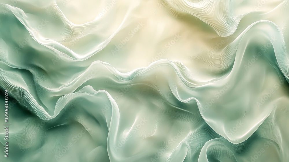 Obraz premium Abstract flowing fabric with swirling forms of varied colors