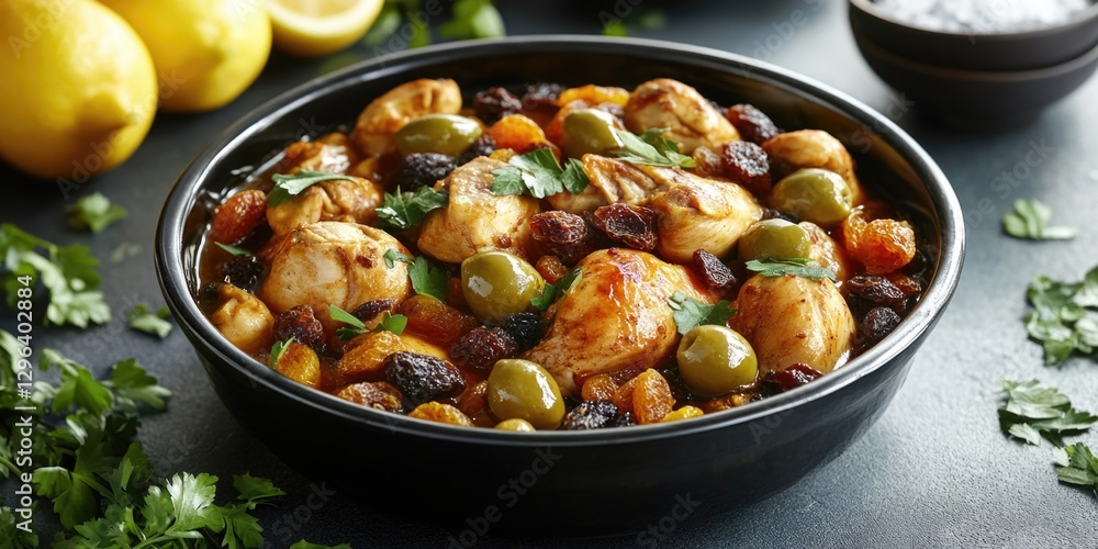This is a traditional Croatian seafood paella, filled with a variety of fish and shellfish. The sauce is rich in flavors from garlic and olives, garnished with lemon wedges for freshness. This is a traditional Croatian seafood paella, filled with a variety of fish and shellfish. The sauce is rich in flavors from garlic and olives, garnished with lemon wedges for freshness.