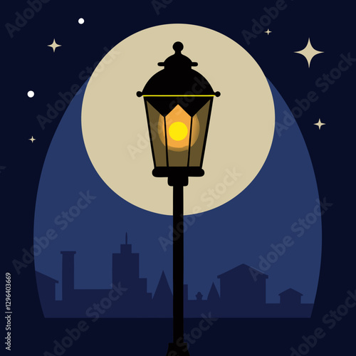 street lantern in the night