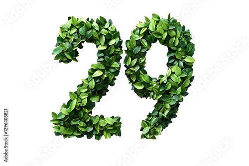 Leaves Form Number 29, Green, Transparent Background