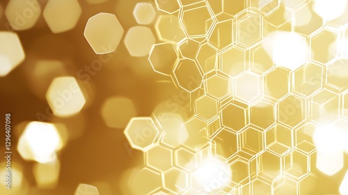 Wallpaper Mural Abstract geometric pattern created with light in golden color Torontodigital.ca