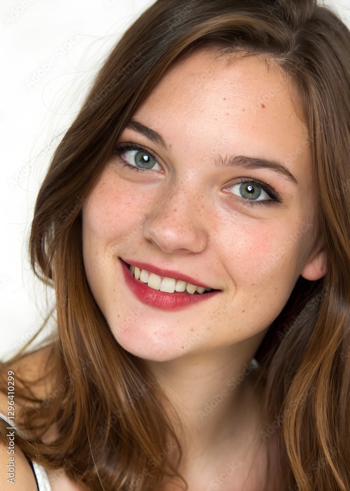 Whimsical Charm: Ultrarealistic Portrait of a Playful, Freckled Beauty with Hazel Eyes and Bold Makeup Whimsical Charm: Ultrarealistic Portrait of a Playful, Freckled Beauty with Hazel Eyes and Bold Makeup