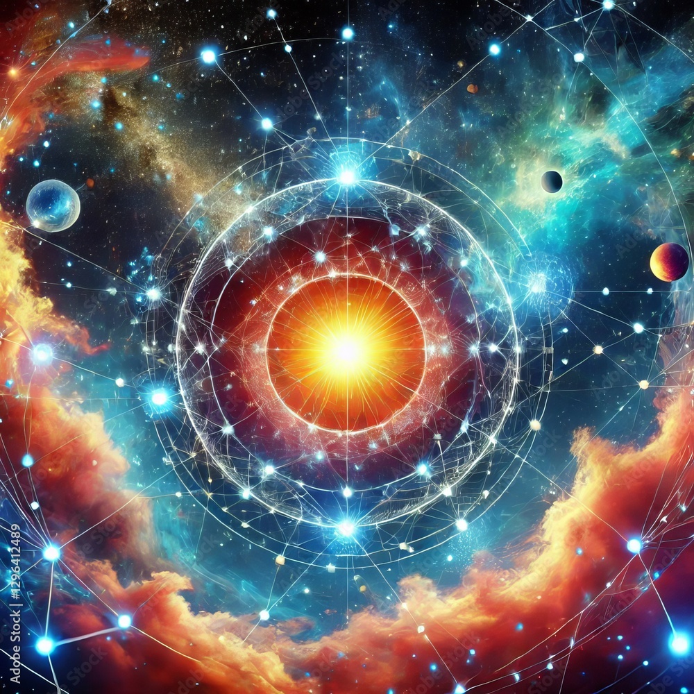 Obraz premium Star Bridge Stellar matter connection