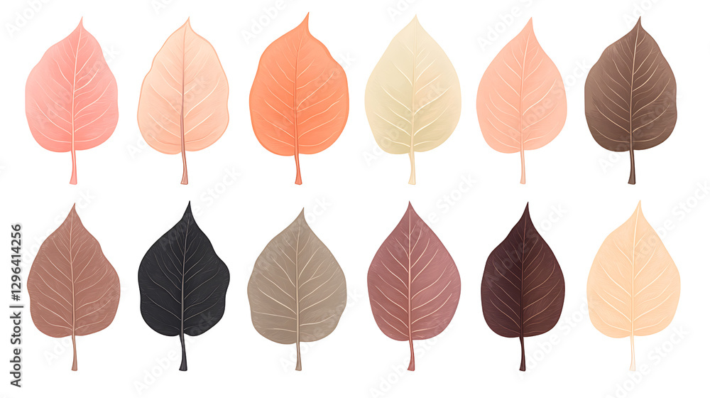 Set of Colored Leaf Illustrations: Isolated on White
Set of Colored Leaf Illustrations: Isolated on White