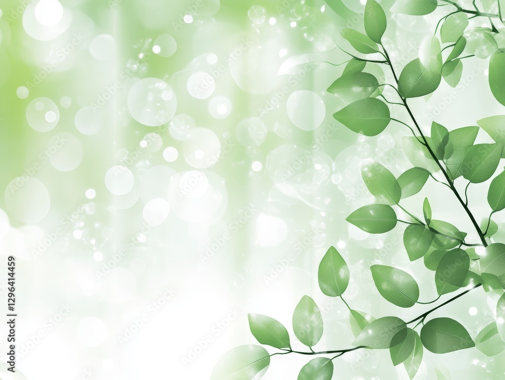 Serene Green Leaves and Soft Bokeh Background Nature Photography for Wellness and Spring Designs Serene Green Leaves and Soft Bokeh Background Nature Photography for Wellness and Spring Designs