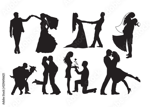 Couples vector, Couples clipart, Couples silhouette