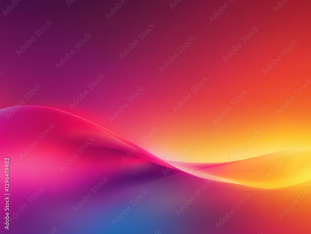 Vibrant Gradient Background Abstract Pink Orange and Yellow Wave Design