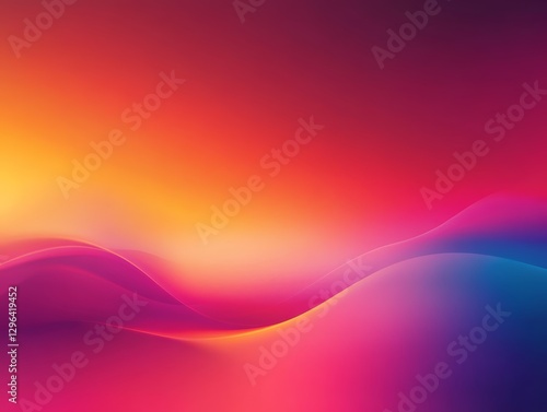 Obraz na płótnie Vibrant Abstract Background Colorful Gradient Waves Pink Orange Purple and Blue Hues w salonie