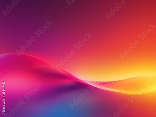 Obraz na płótnie Vibrant Gradient Background Abstract Pink Orange and Yellow Wave Design w salonie