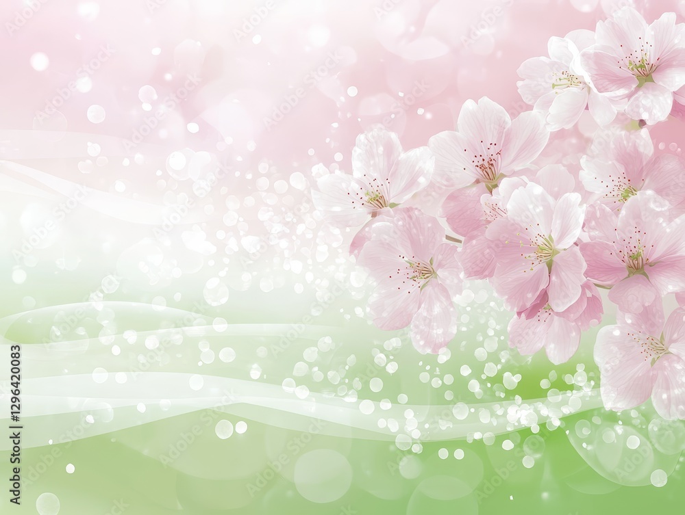 Delicate Pink Blossom Flowers Spring Background Soft Pastel Floral Wallpaper
