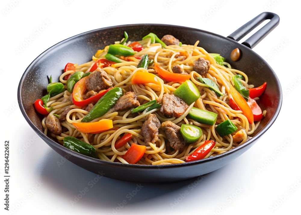 Wok of Meat and Vegetable Noodle Stir-Fry Wok of Meat and Vegetable Noodle Stir-Fry