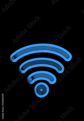 wireless network symbol ,wireless network icon, wireless network symbol on black background, wi-fi
