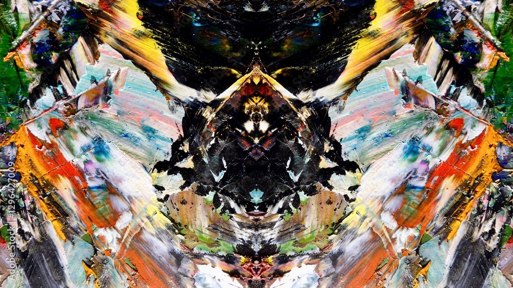 Fototapeta premium Abstract art background . Hand painting artwork on canvas .