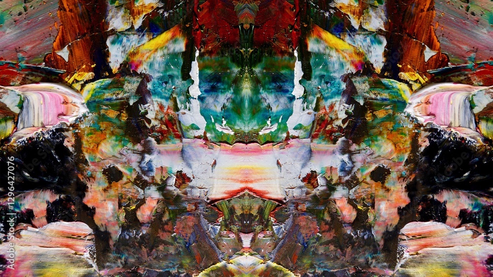 Fototapeta premium Abstract art background . Hand painting artwork on canvas .