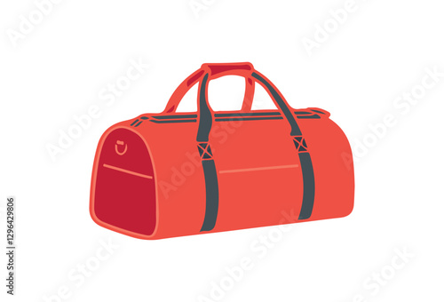Duffel Bag vectors, Barrel bag vector sketches, ideal for travel and outdoor activities. A collection of duffel bag flat sketches, showcasing detailed fashion illustrations and technical templates.