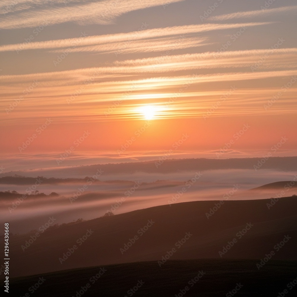 Obraz premium The beautiful evening sunlight