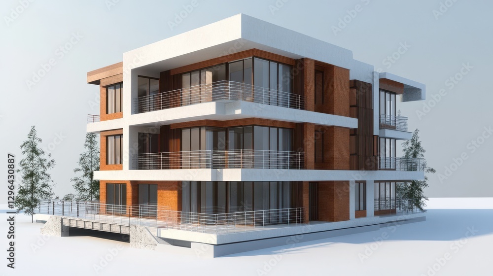 This is a picture of a modern apartment building with balconies and a bridge connecting different parts. The building has a stylish design with modern features. This is a picture of a modern apartment building with balconies and a bridge connecting different parts. The building has a stylish design with modern features.