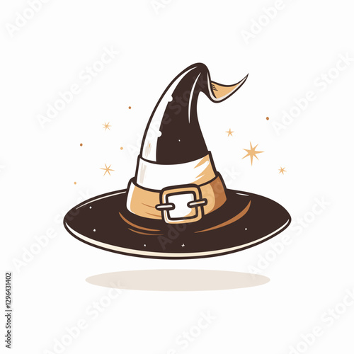 Stylish witch hat with sparkles, Halloween decoration