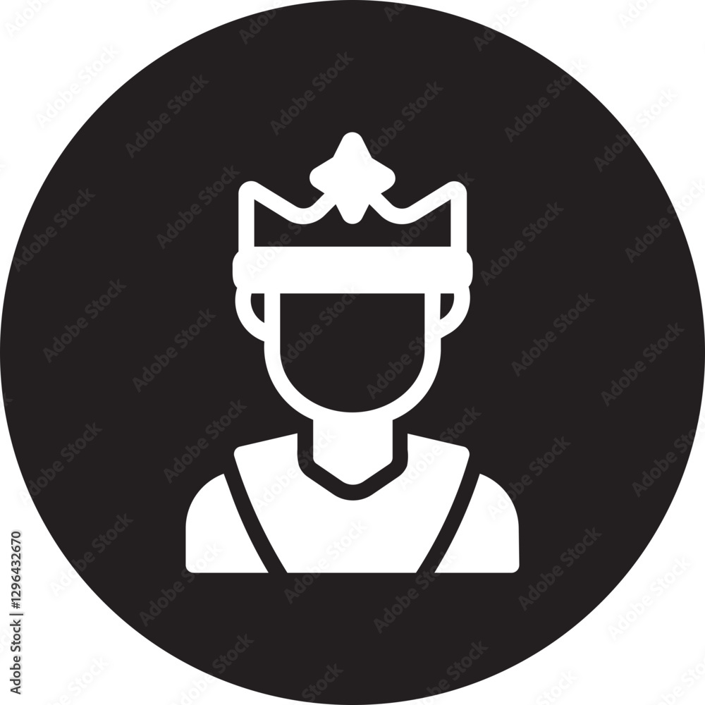 Obraz premium king glyph icon