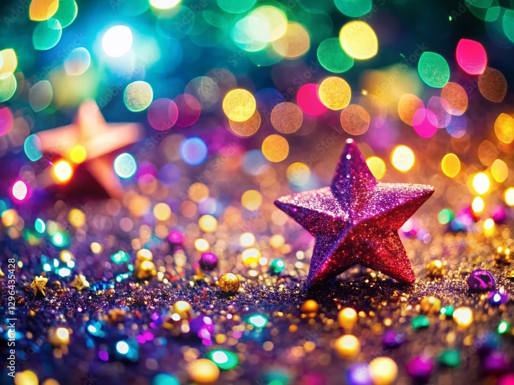 Festive Elegant Abstract Macro Background: Bokeh Lights & Stars Festive Elegant Abstract Macro Background: Bokeh Lights & Stars