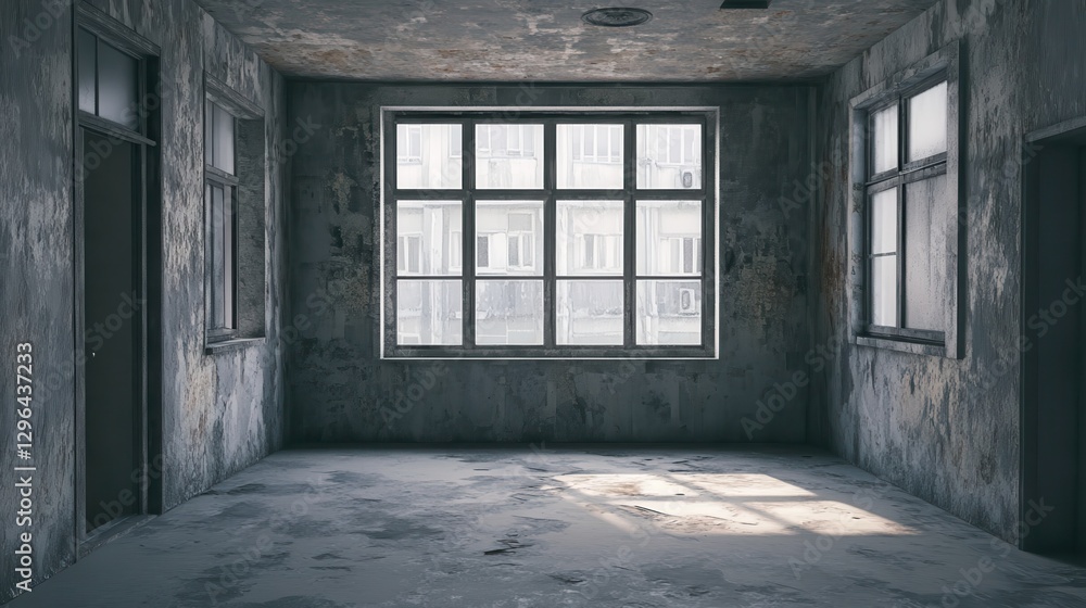 Empty and simple apartment room with bare walls and no furniture Empty and simple apartment room with bare walls and no furniture