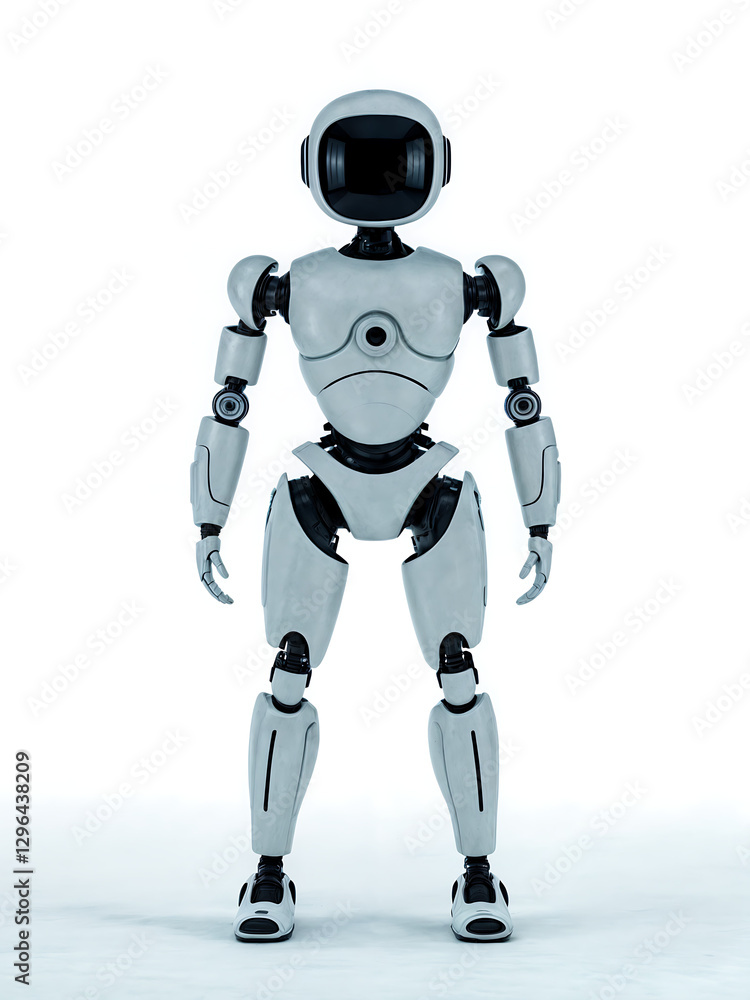 A collection of futuristic humanoid robots featuring sleek white and black designs, with advanced features like glowing eyes and blue accents. These robots represent the future of artificial intellige A collection of futuristic humanoid robots featuring sleek white and black designs, with advanced features like glowing eyes and blue accents. These robots represent the future of artificial intellige