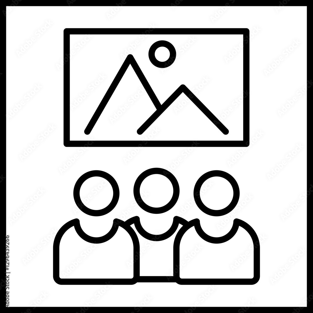 Obraz premium Exhibition Catalogue icon design