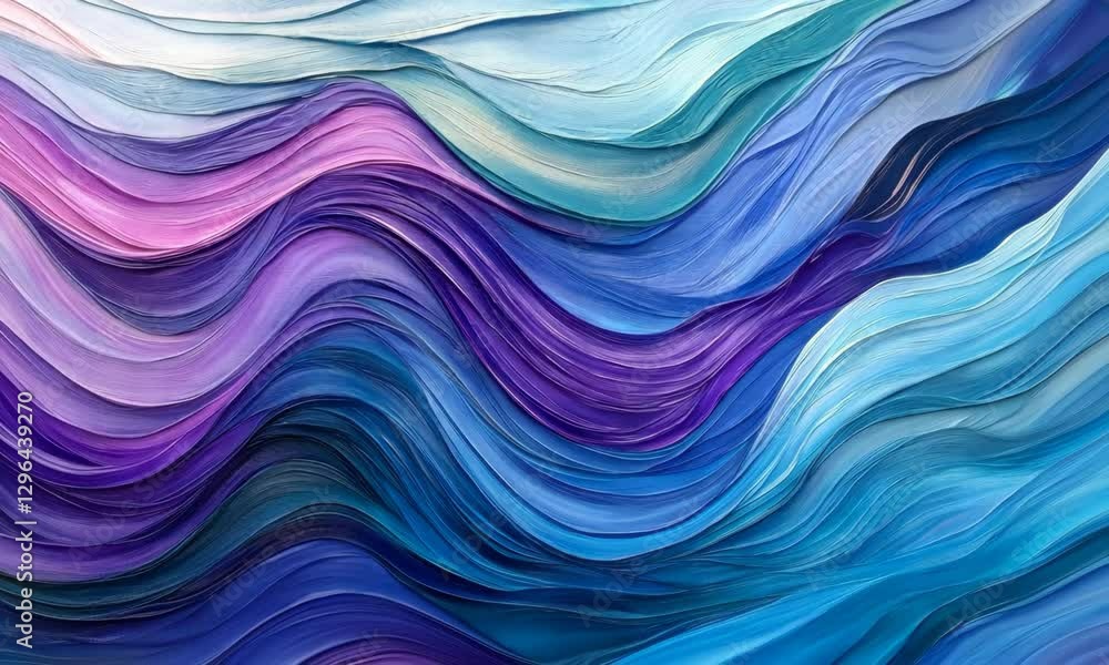 Abstract waves of vibrant colors in flowing patterns, creating a serene and artistic backdrop Abstract waves of vibrant colors in flowing patterns, creating a serene and artistic backdrop