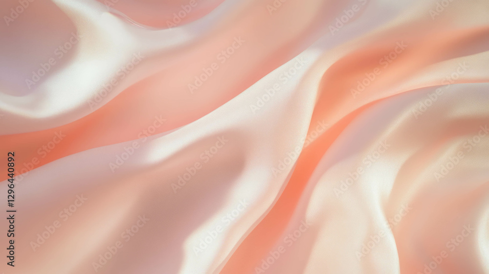 Obraz premium Soft pastel stretched canvas texture with creamy taupe waves