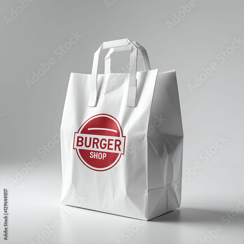 minimalist burger paper bag