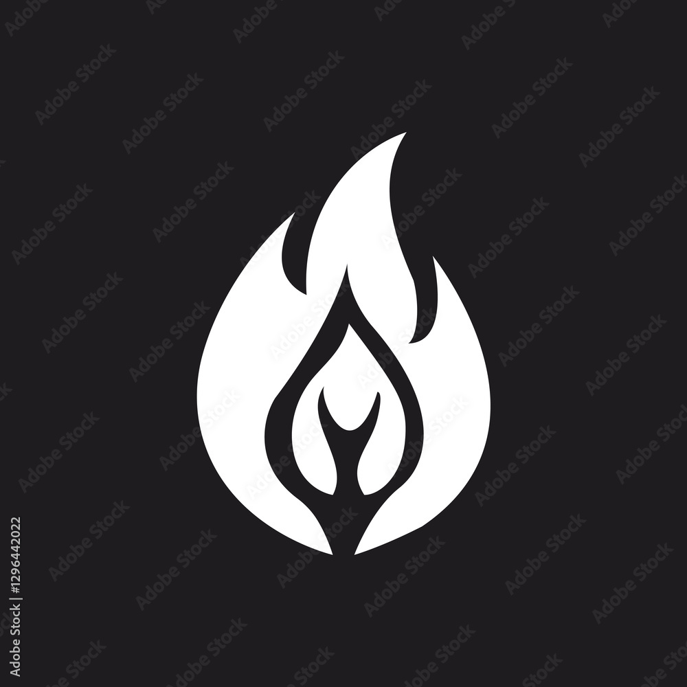 Simple black and white abstract leaf logo design for minimalistic branding Simple black and white abstract leaf logo design for minimalistic branding