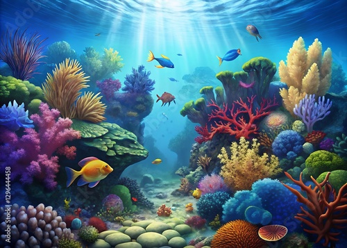 Fototapeta Naklejka Na Ścianę i Meble -  coral reef and fishes
