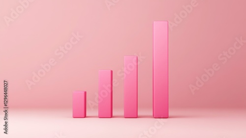 Free Download A clean, minimalist D bar chart with sleek, glossy bars in different heights, each representing financial growth over time, set against a neutral backdrop - GFXLoad