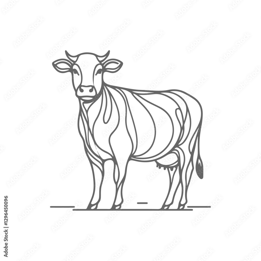 High-quality hand-drawn vector illustration of Hand Drawn Line art Cow illustration 8523695 in a sketch style, perfect for design projects and digital art. High-quality hand-drawn vector illustration of Hand Drawn Line art Cow illustration 8523695 in a sketch style, perfect for design projects and digital art.