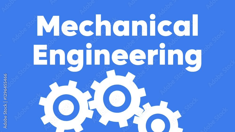 Mechanical engineering - title text animation Mechanical engineering - title text animation