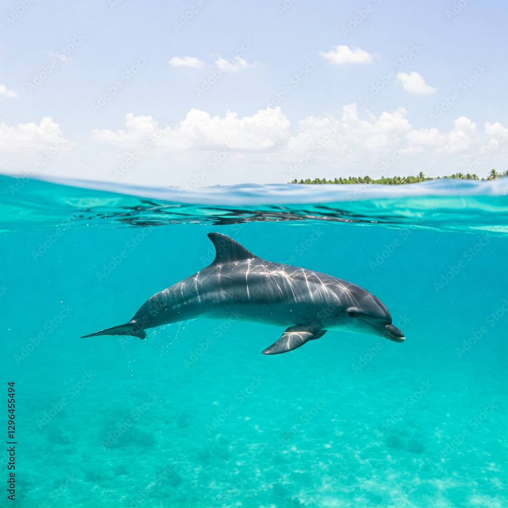 Fototapeta premium dolphins in the sea