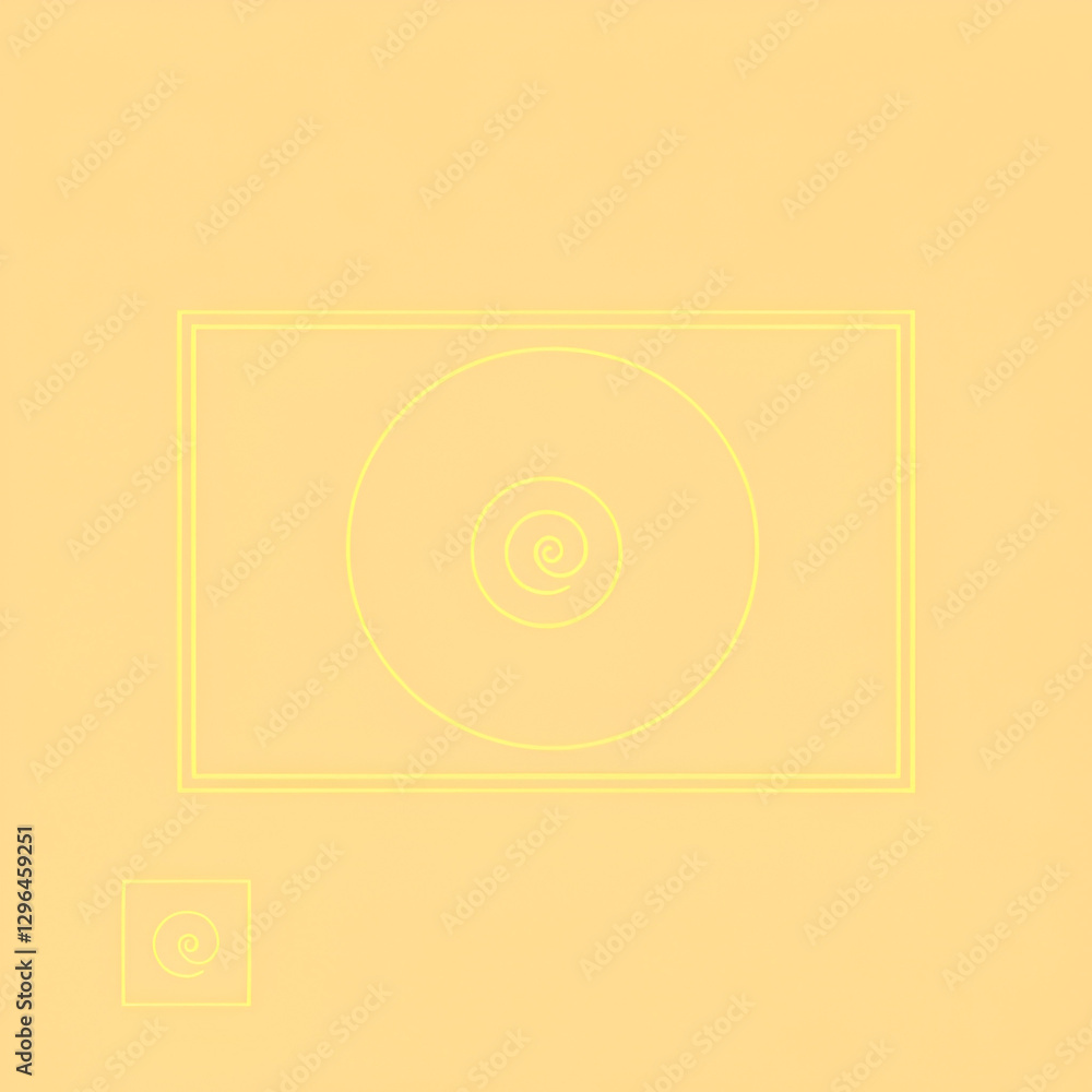 Golden ratio icons set. Rectangle frame fracted on squares, circles and with logarithmic spiral. Fibonacci sequence symbol. Harmony proportions template for photography. Vector outline illustration Golden ratio icons set. Rectangle frame fracted on squares, circles and with logarithmic spiral. Fibonacci sequence symbol. Harmony proportions template for photography. Vector outline illustration