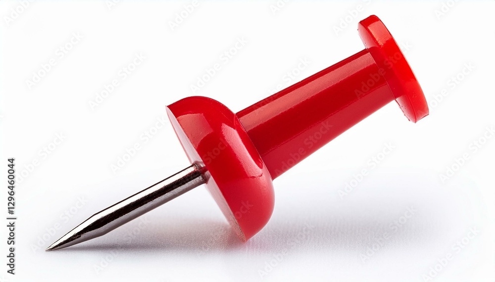 red push pin isolated on white background red push pin isolated on white background