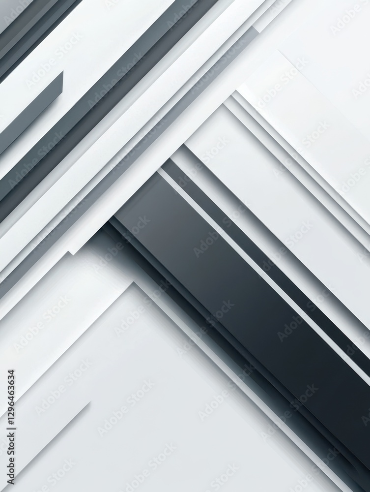 Obraz premium Grey and white tech geometric arrows abstract background. Vector paper corporate design