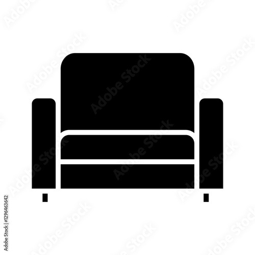 Sofa icon on white background