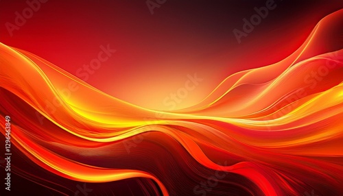bright orange merging into fiery red neon glow gradient background