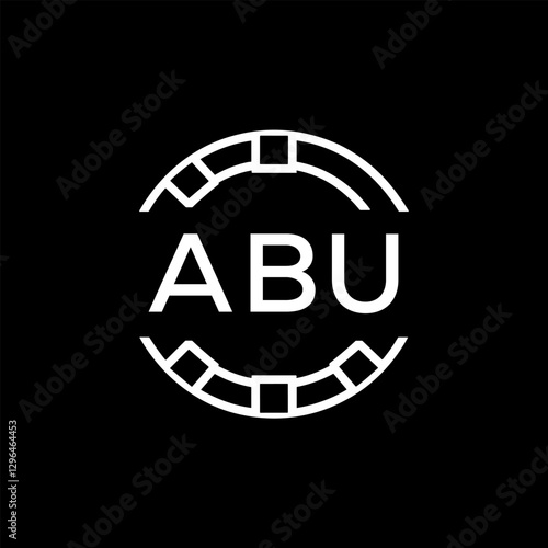 ABU letter logo. ABU blue image on white background. ABU Monogram logo design for entrepreneur and business. . ABU best icon.
