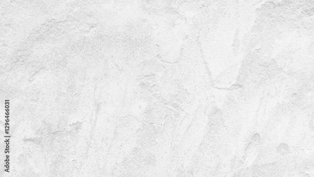 Naklejka premium Decorative white putty background. Wall texture with filler paste applied with spatula, chaotic dashes and strokes over plaster. 