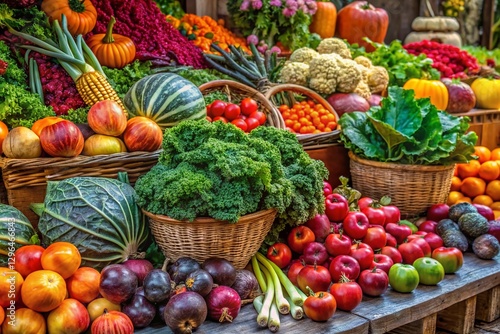 Fresh Winter Produce at a Vibrant Farmers Market